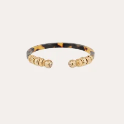 Bracelet Sari strass acétate - Écaille