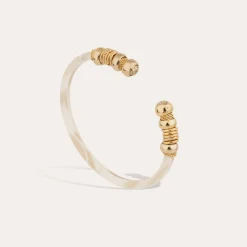 Bracelet Sari strass acétate - Ivoire