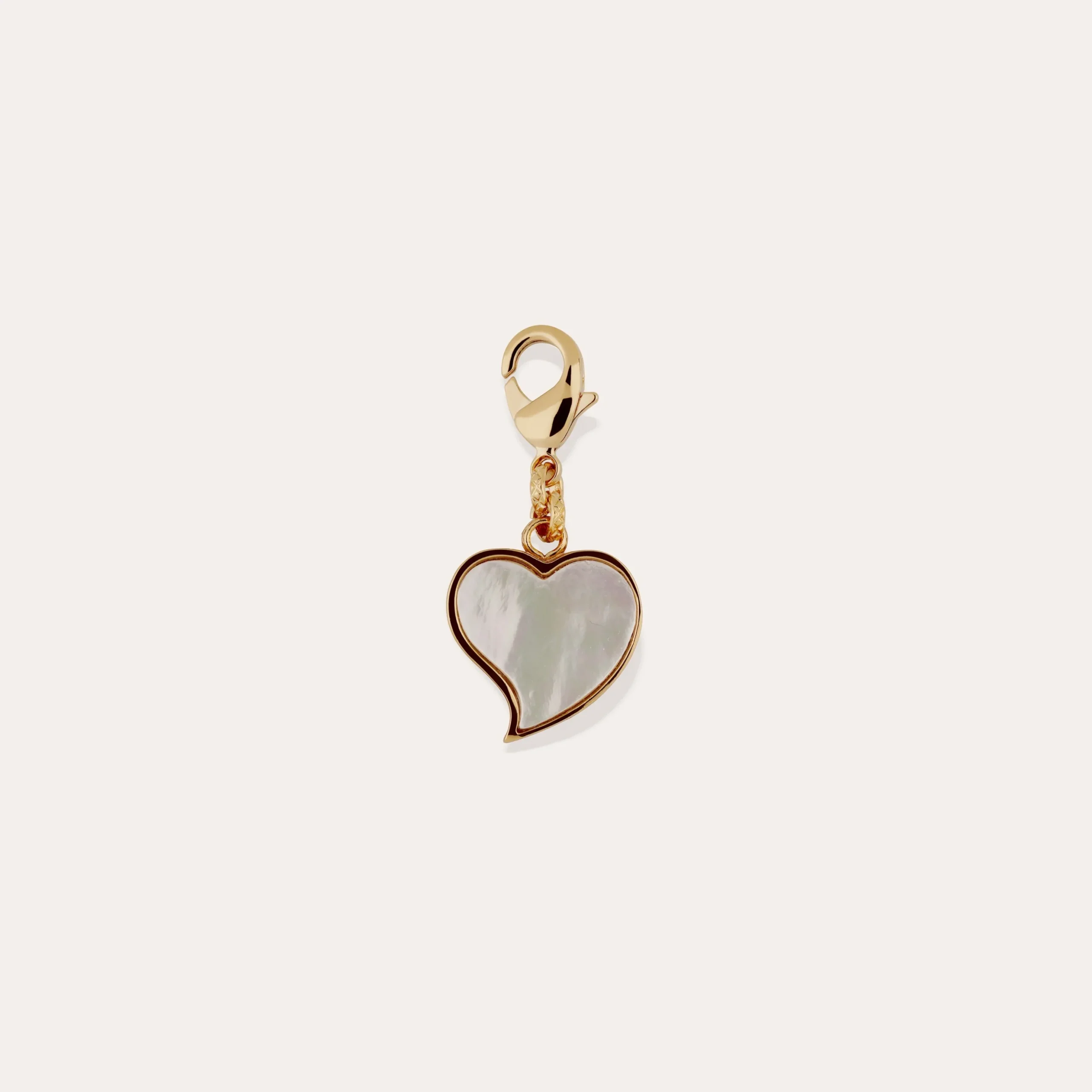 Charms pendant Mirage Coeur petit modèle - Nacre Blanche