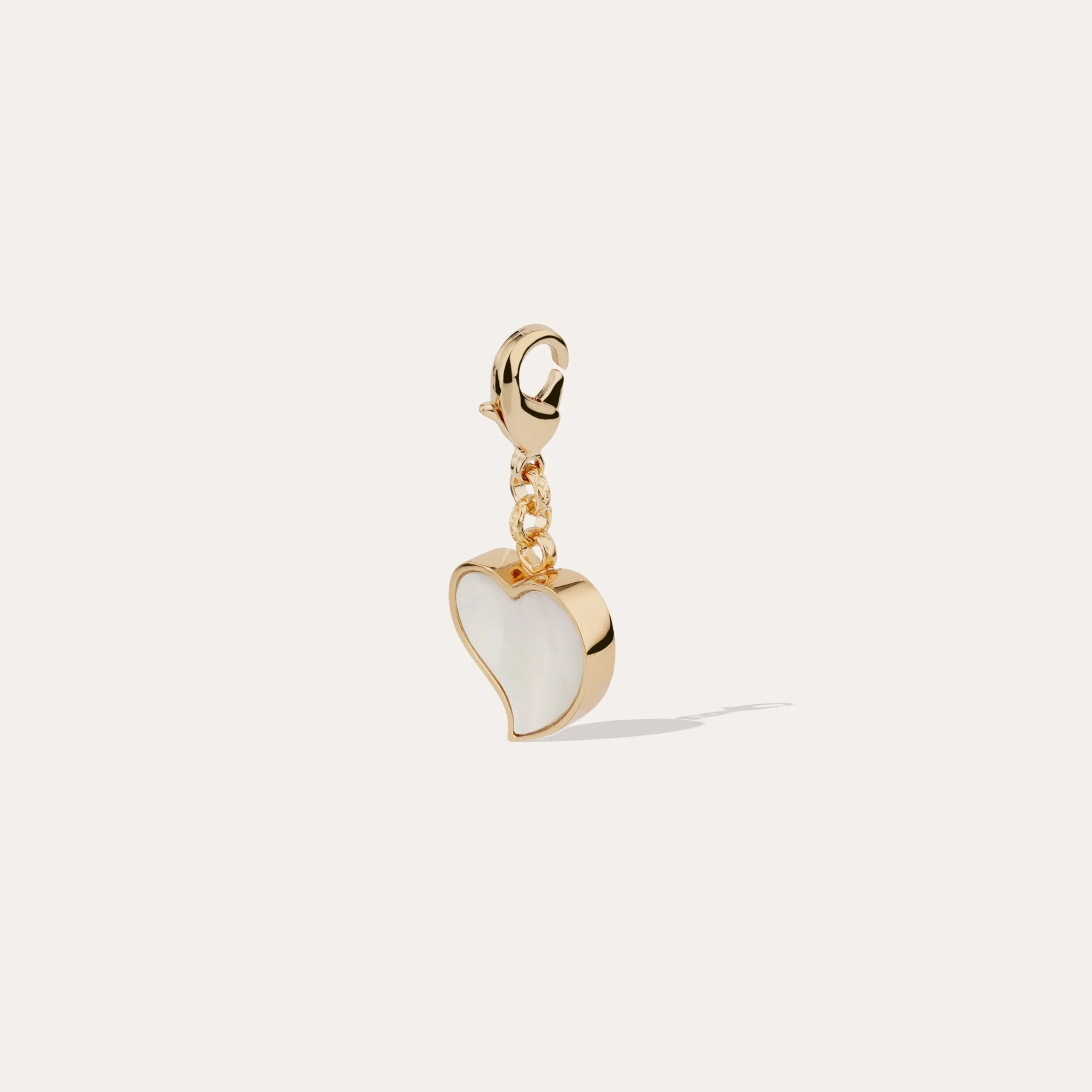 Charms pendant Mirage Coeur petit modèle - Nacre Blanche