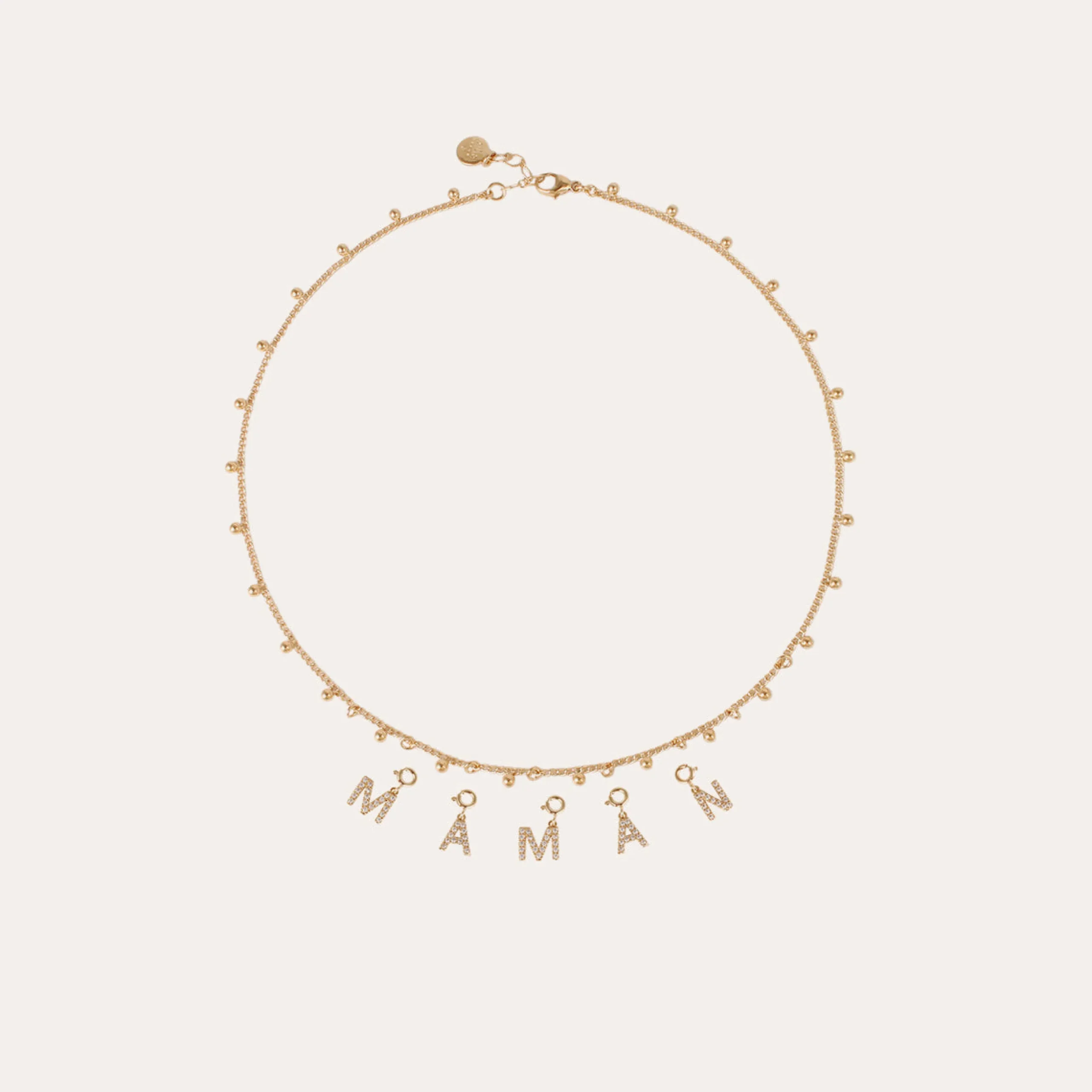 Charms pendentif lettre A strass