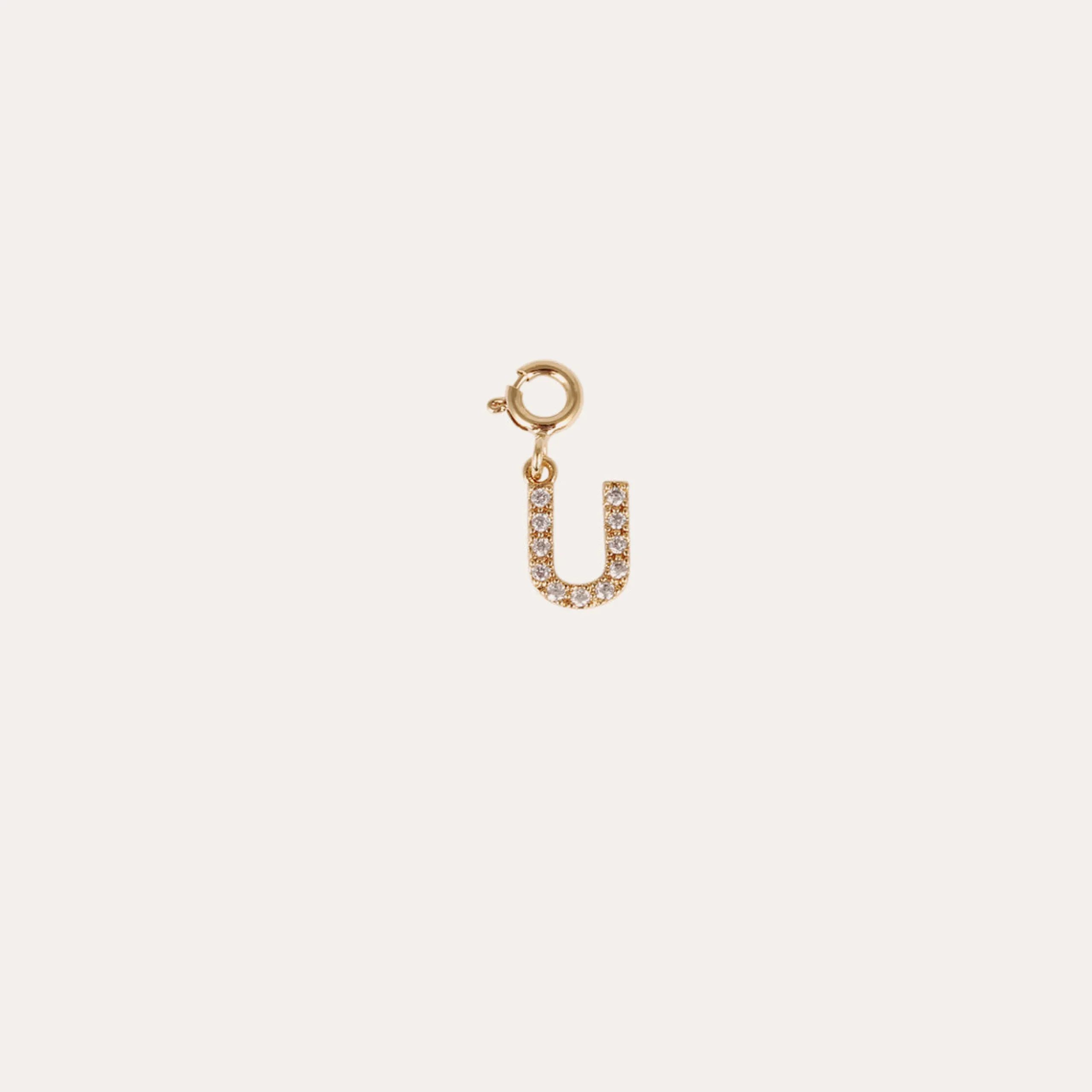 Charms pendentif lettre U strass