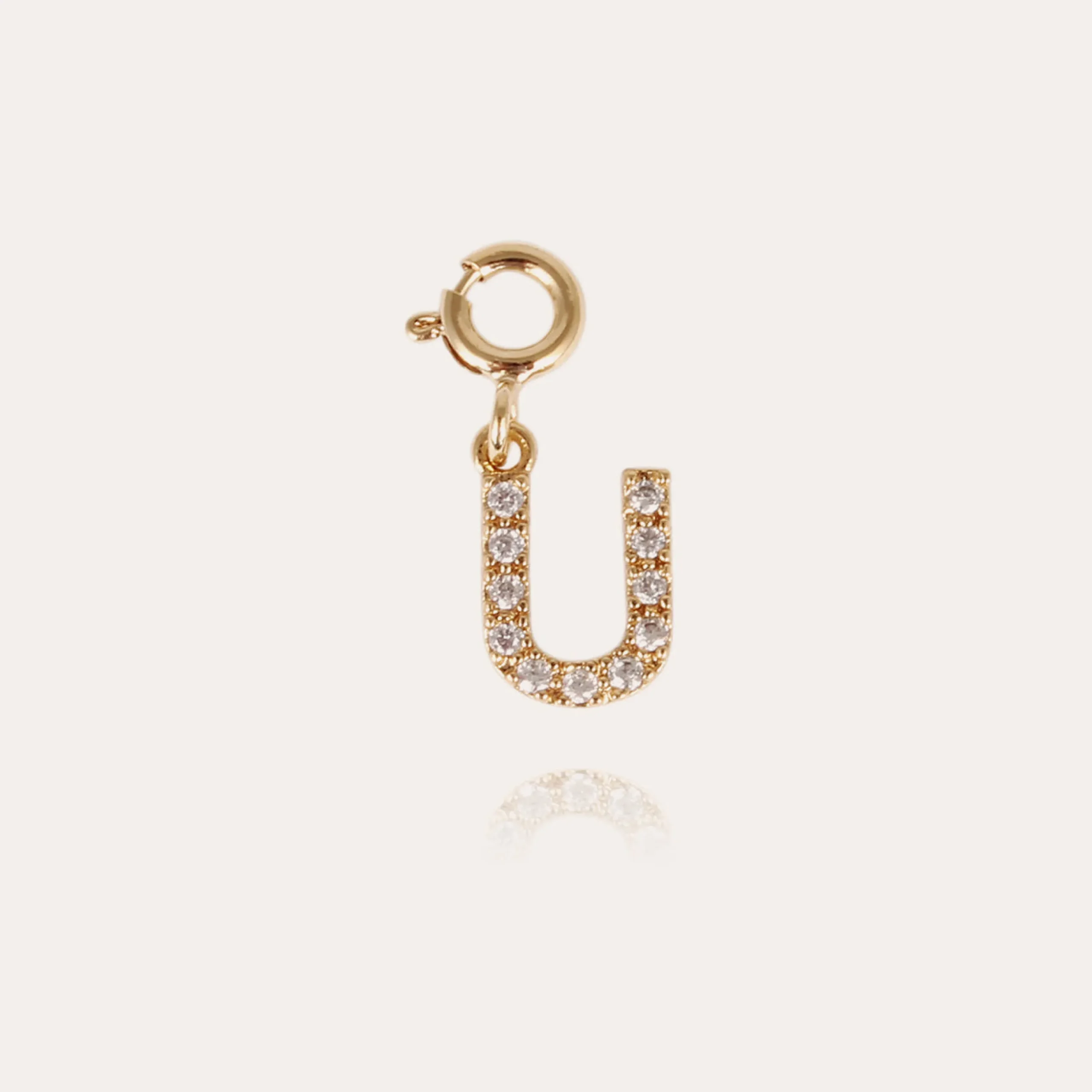 Charms pendentif lettre U strass