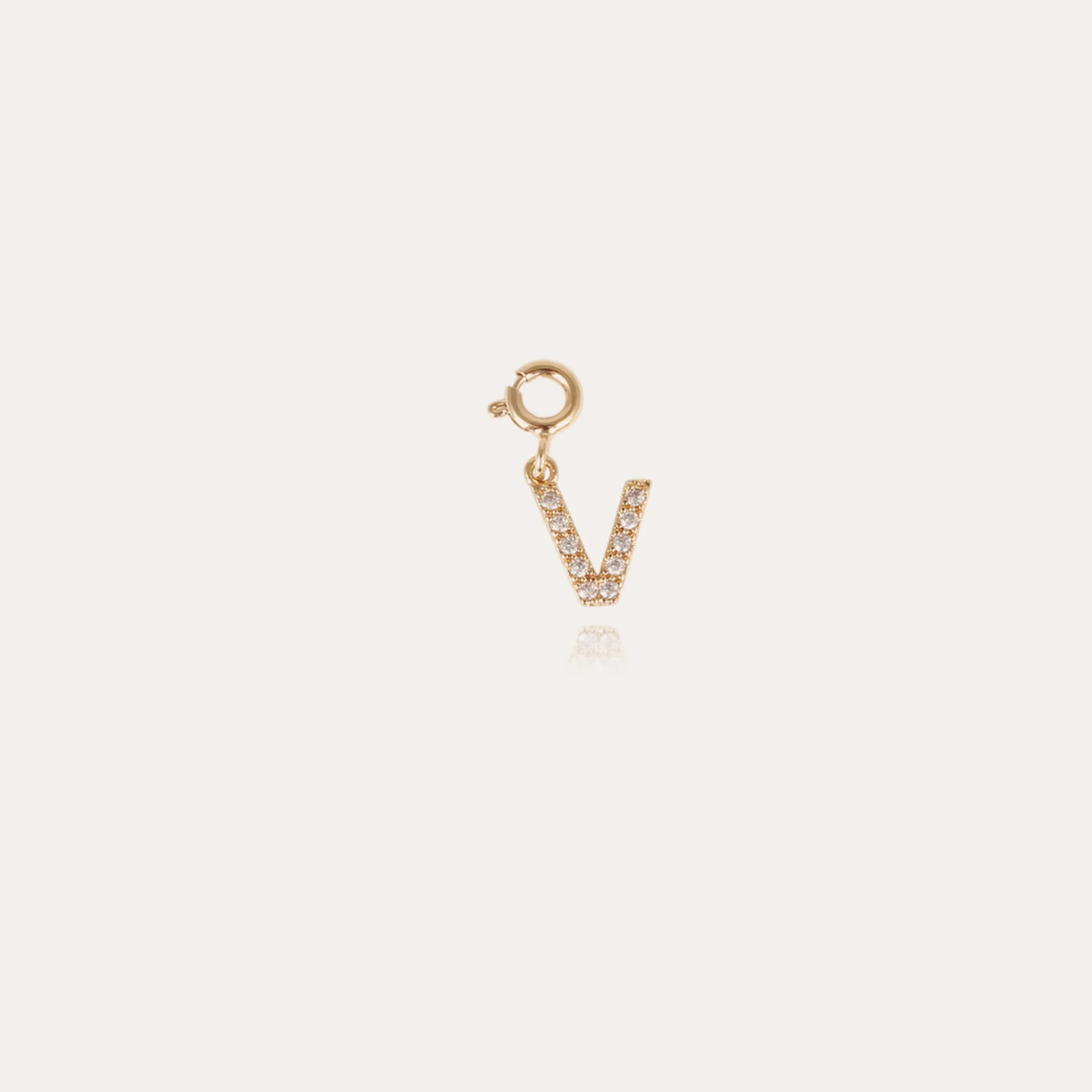 Charms pendentif lettre V strass
