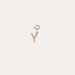 Charms pendentif Lettre Y strass