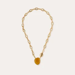 Collier Billy - Calcite jaune