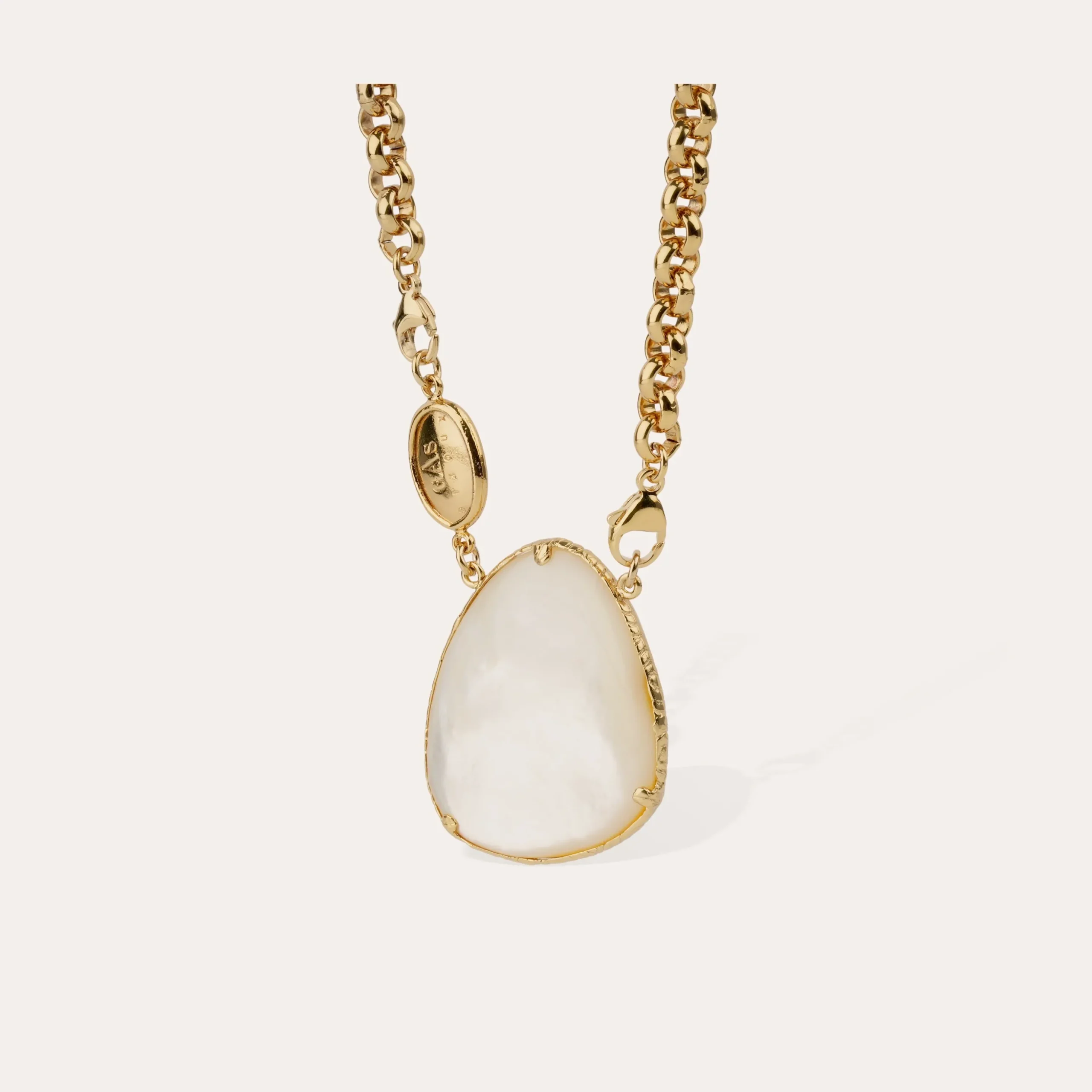 Collier Billy Silia grand modèle - Nacre blanche