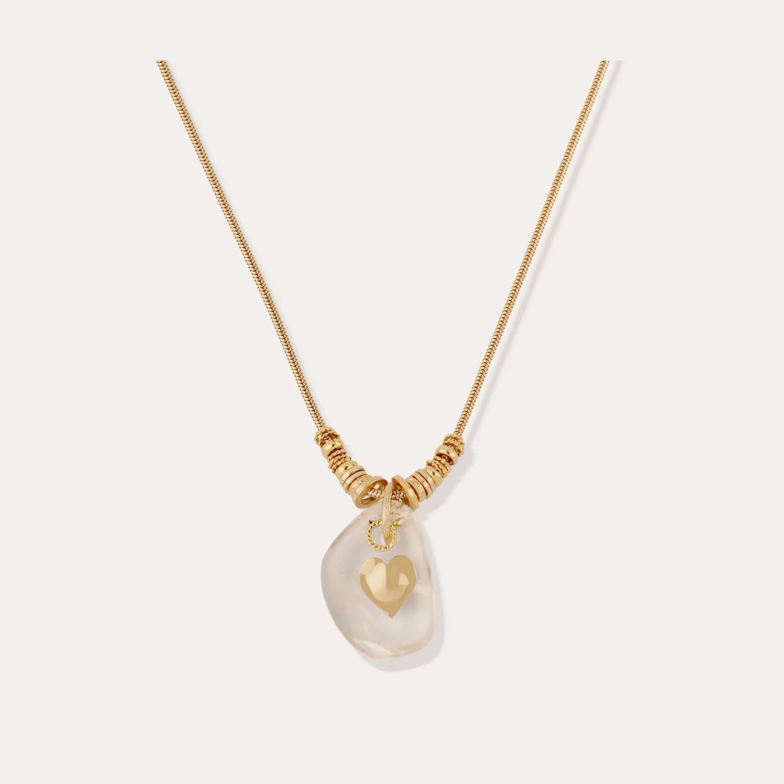 Collier Galet - Cristal de roche