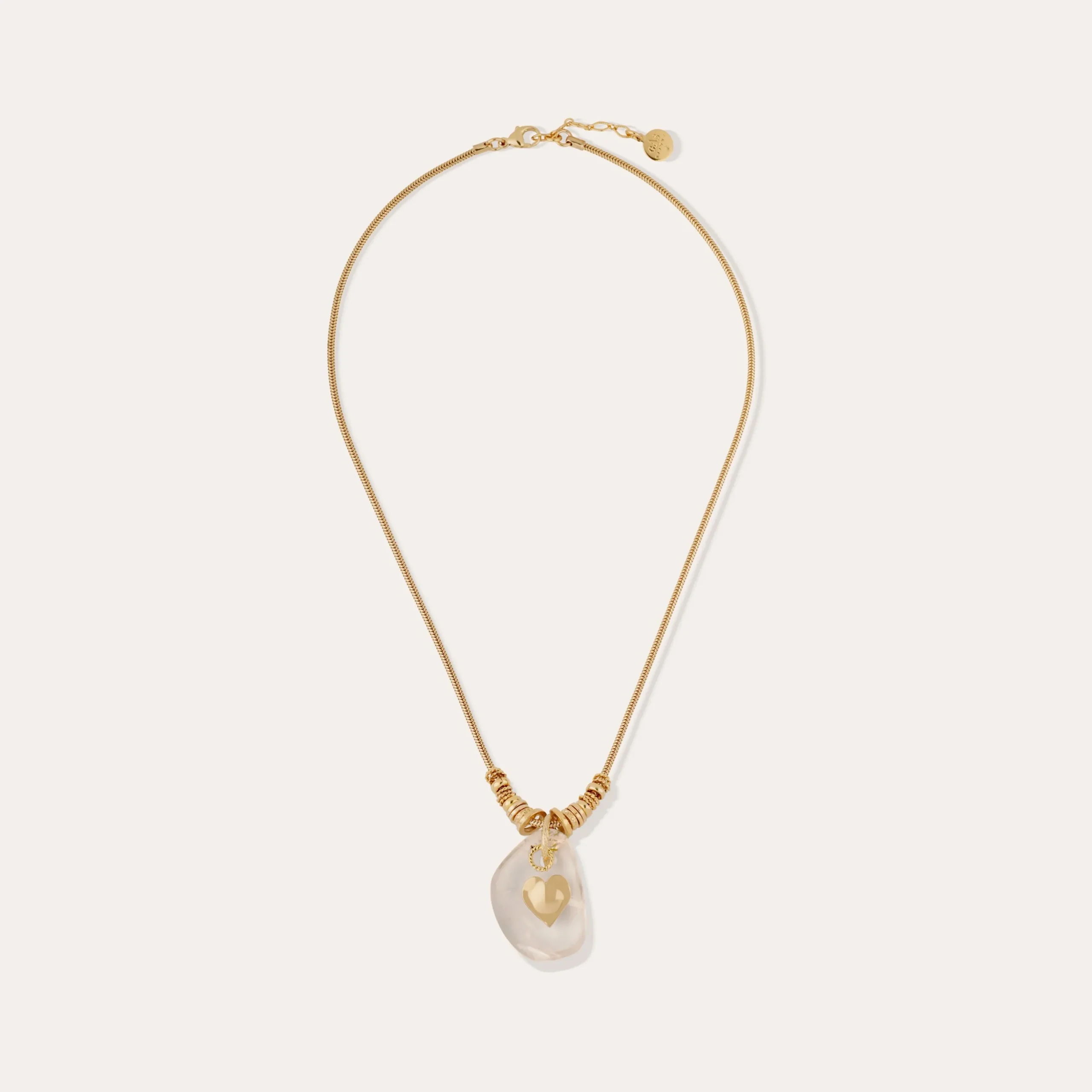 Collier Galet - Cristal de roche