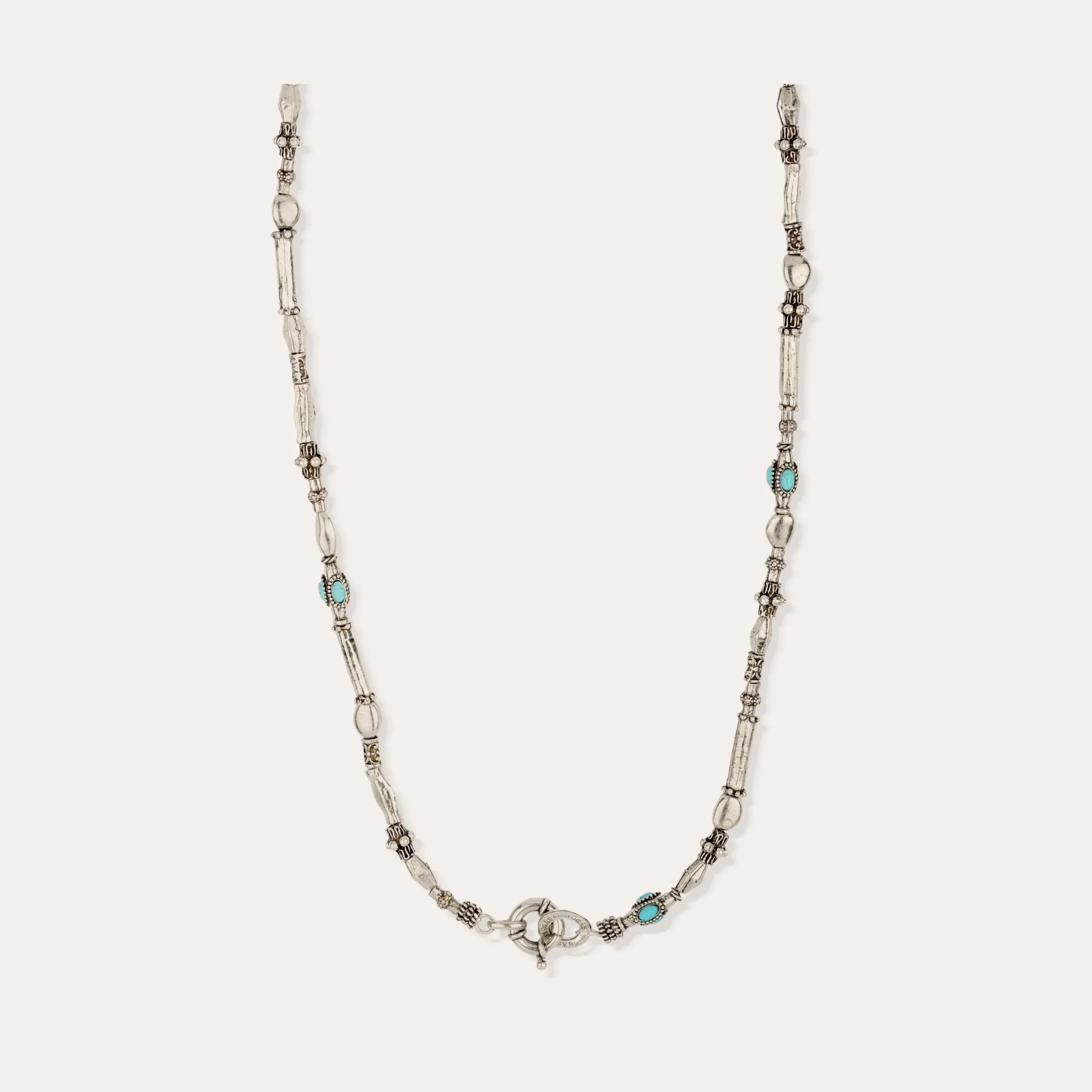 Collier Kali cabochons moyen modèle - Turquoise Matrix