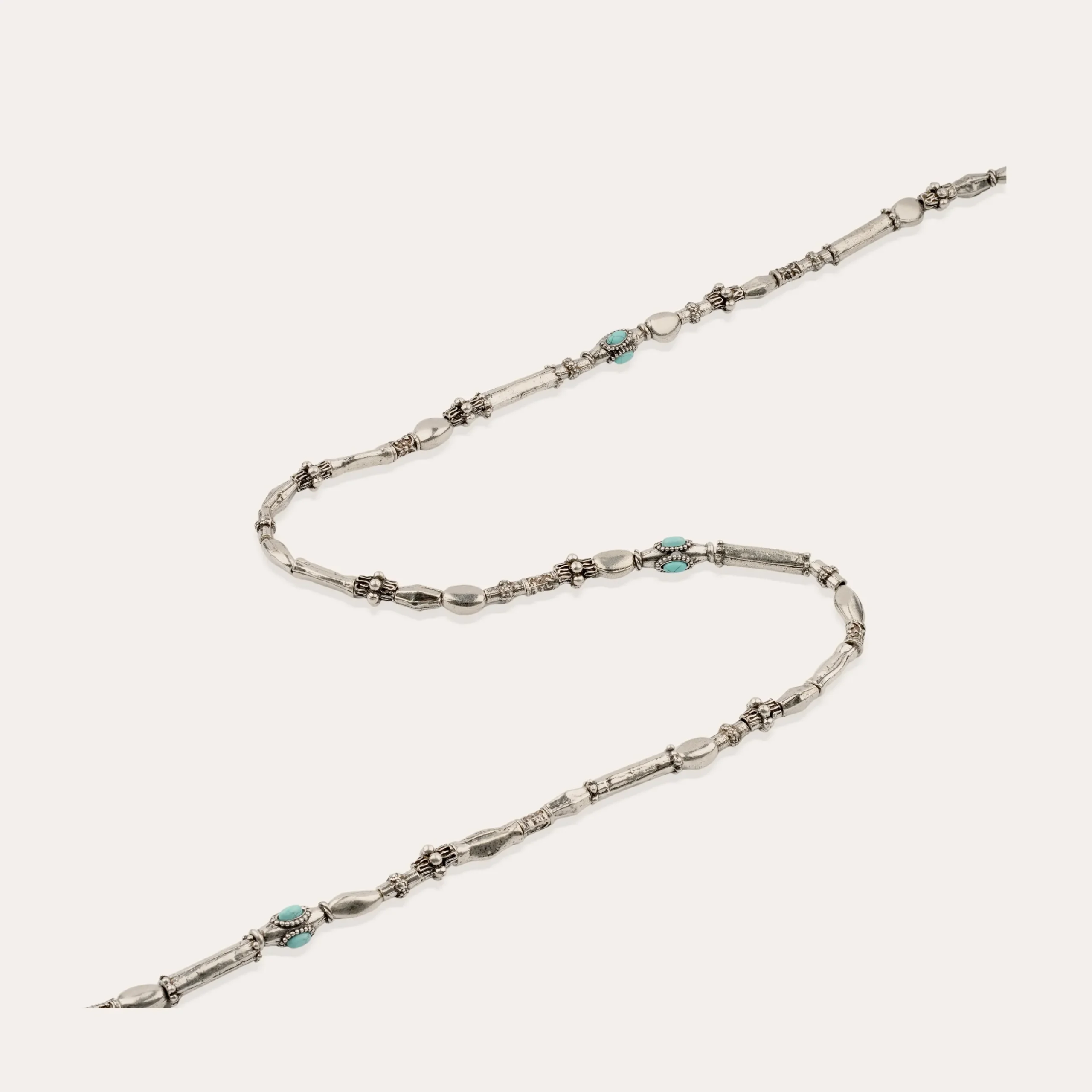 Collier Kali cabochons moyen modèle - Turquoise Matrix