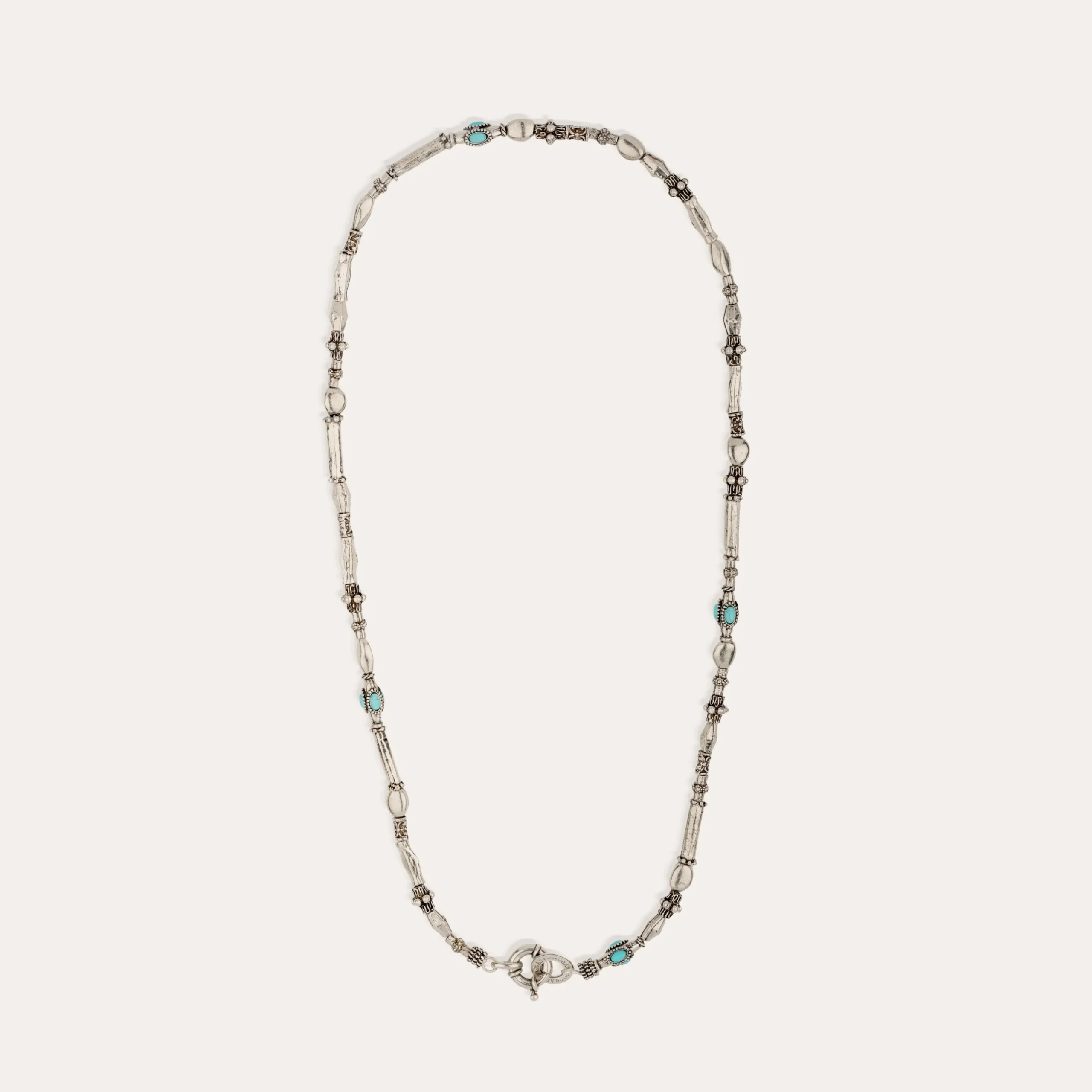 Collier Kali cabochons moyen modèle - Turquoise Matrix
