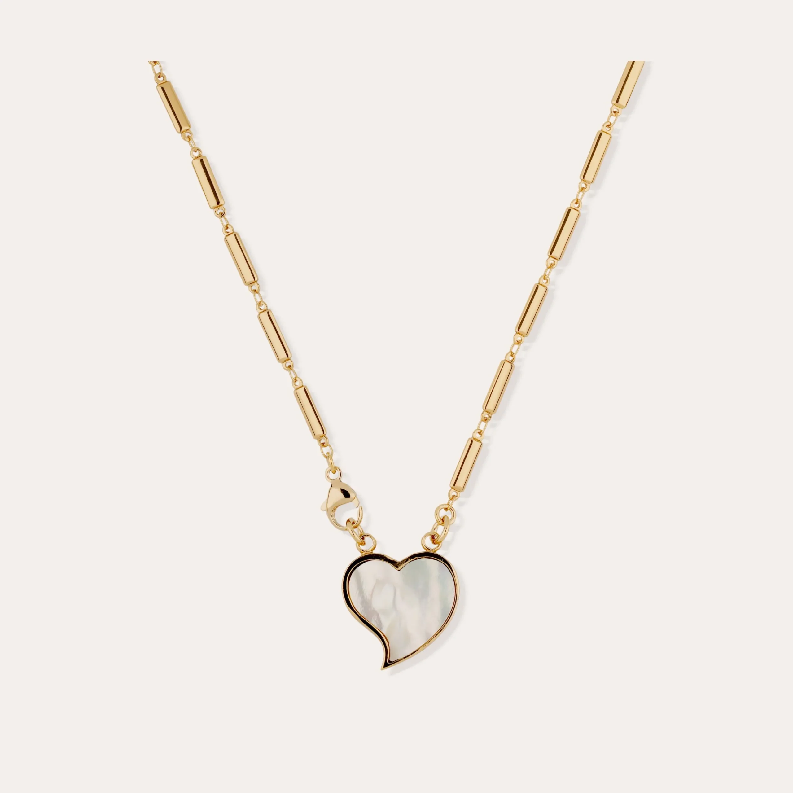 Collier Mirage Coeur petit modèle - Nacre blanche
