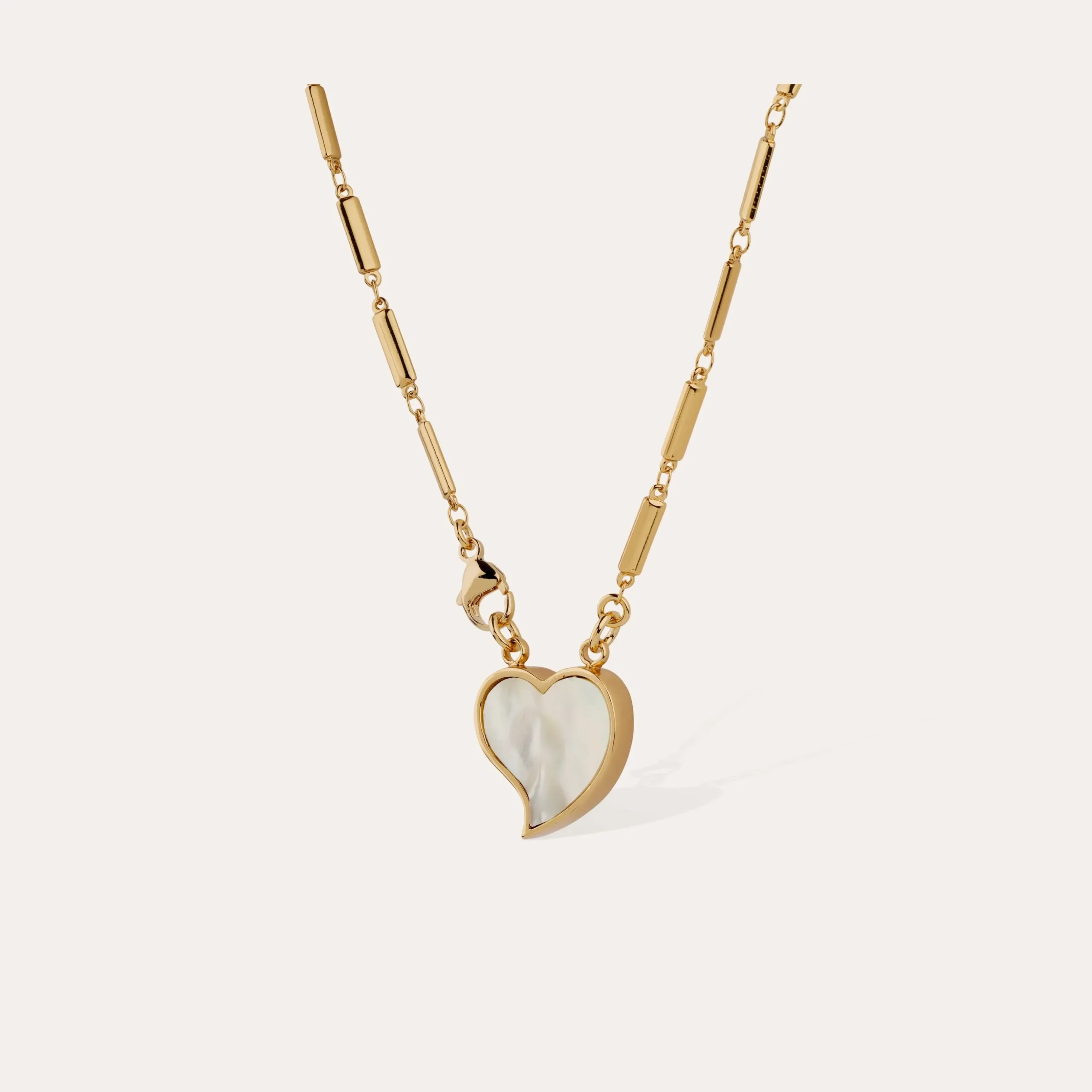 Collier Mirage Coeur petit modèle - Nacre blanche