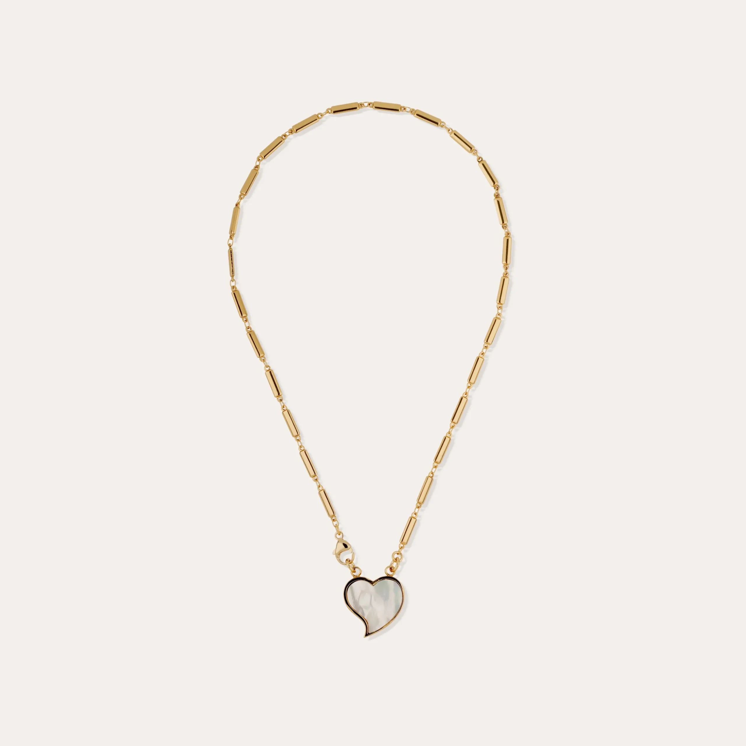 Collier Mirage Coeur petit modèle - Nacre blanche