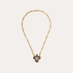 Collier Mirage Trèfle - Nacre grise