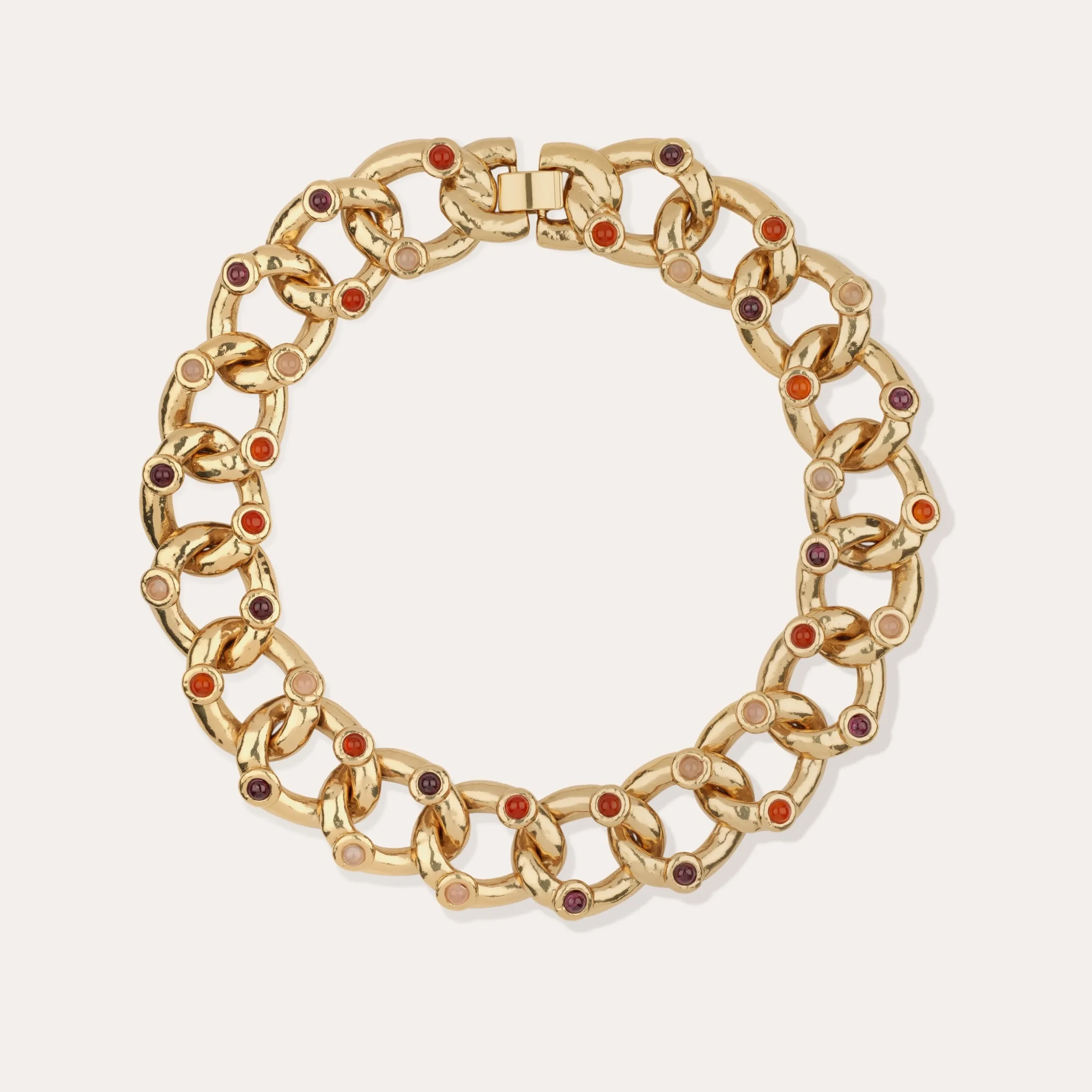 Collier Mitsi - Cornaline, Améthyste & Cristal de roche