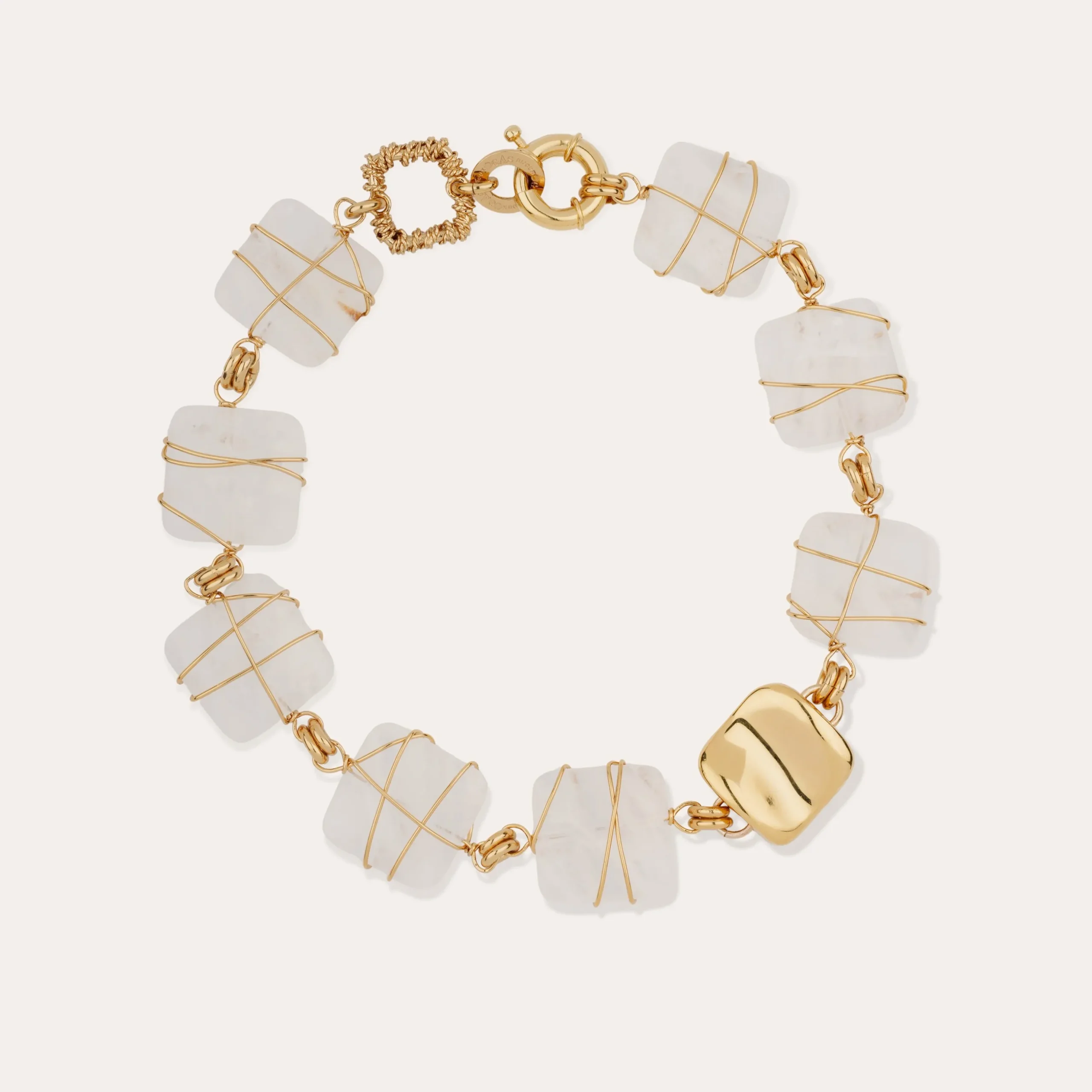 Collier Rainbow square - Cristal de roche