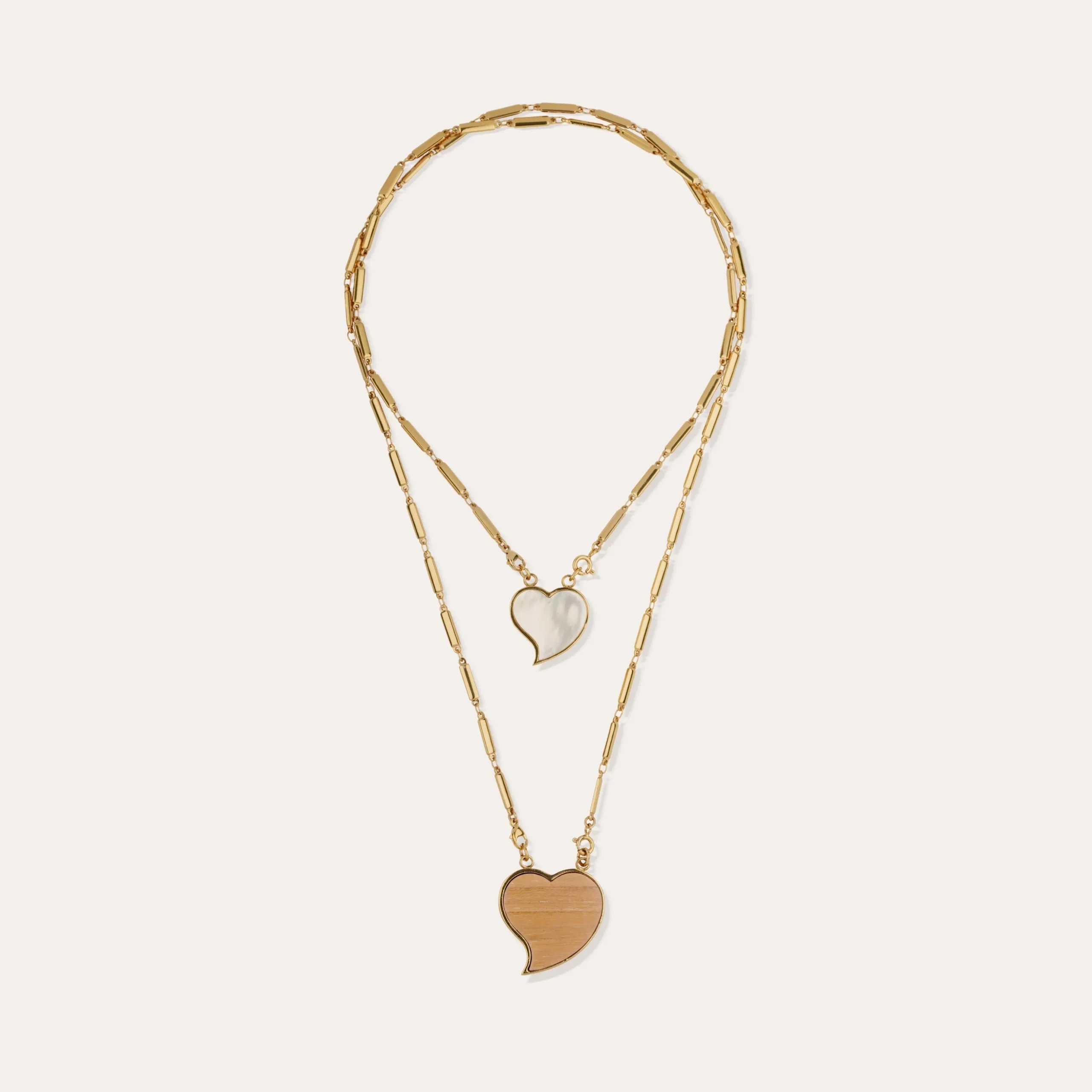 Collier Scapulaire Mirage - Bois & Nacre Blanche