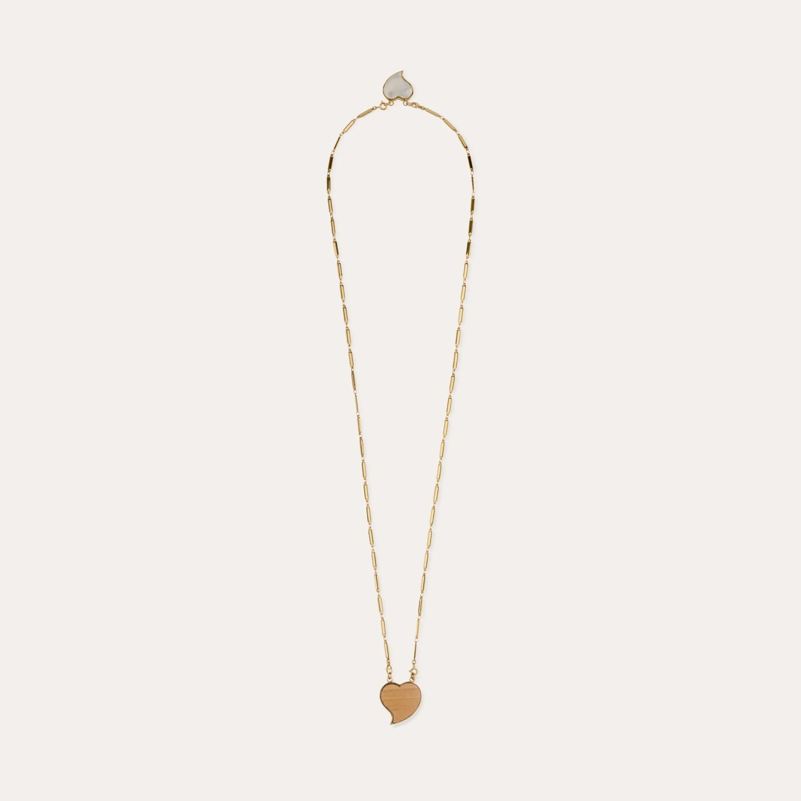 Collier Scapulaire Mirage - Bois & Nacre Blanche