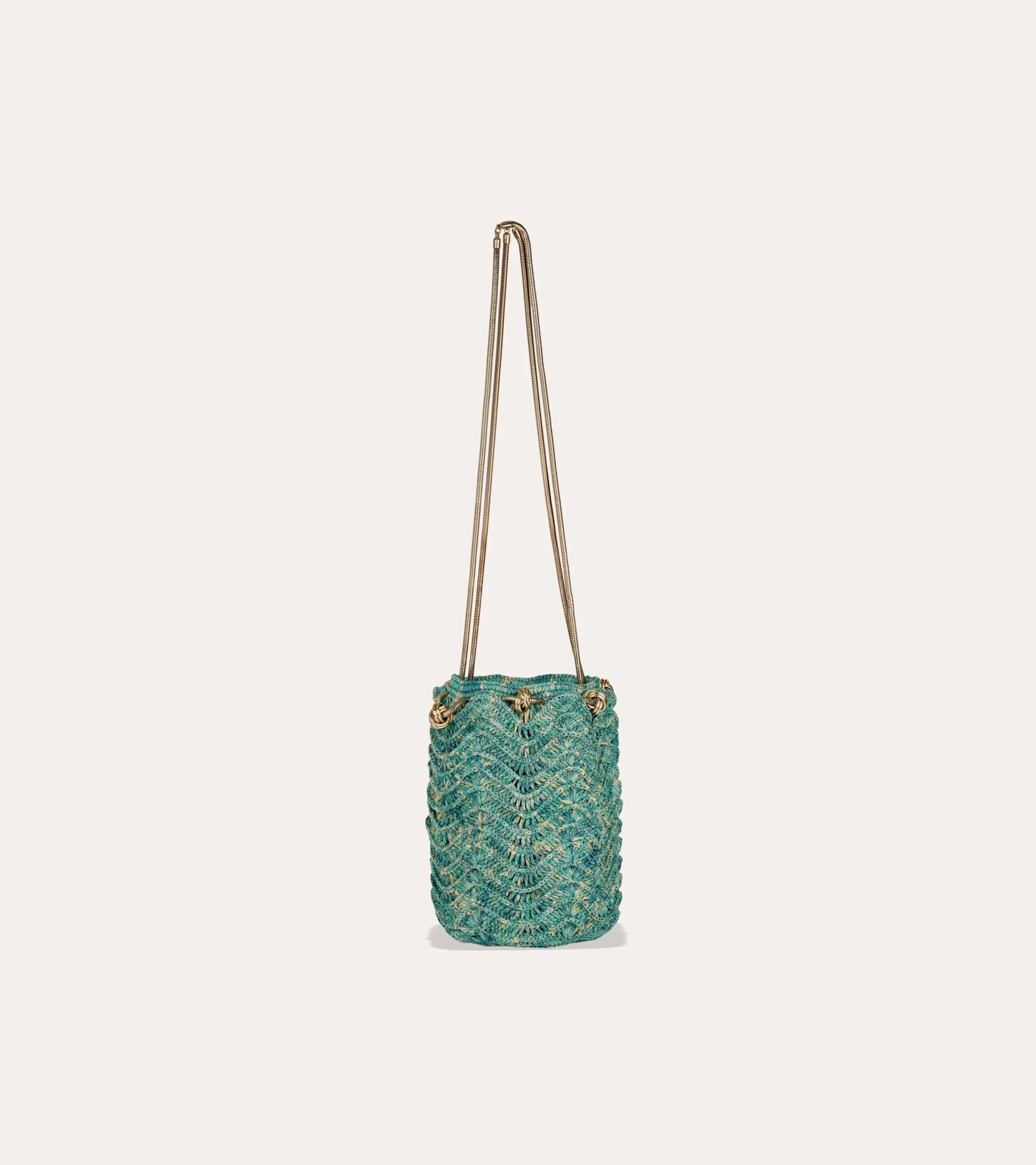 Sac Bourse Palmiers - Turquoise