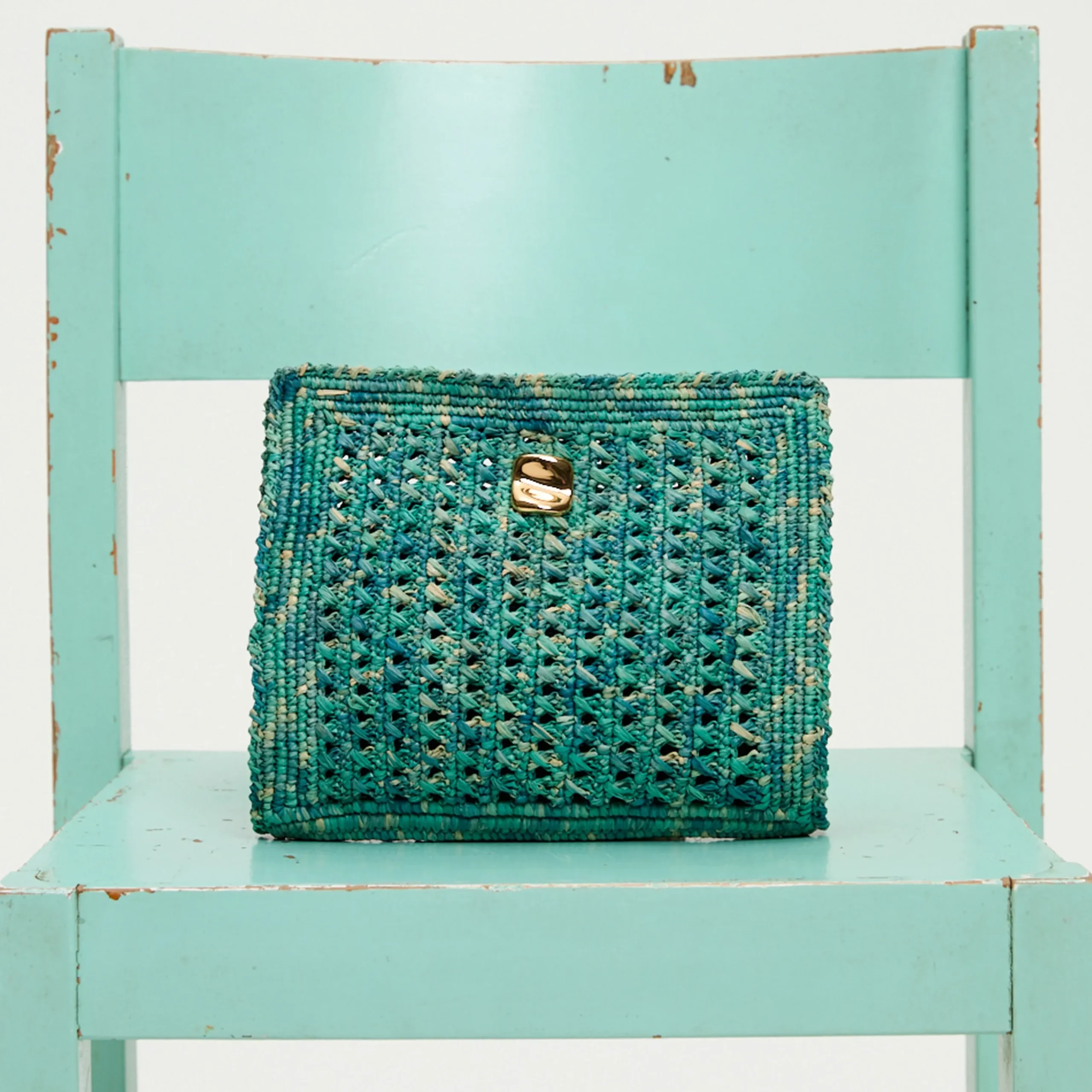 Sac pochette Les Canoubiers - Turquoise