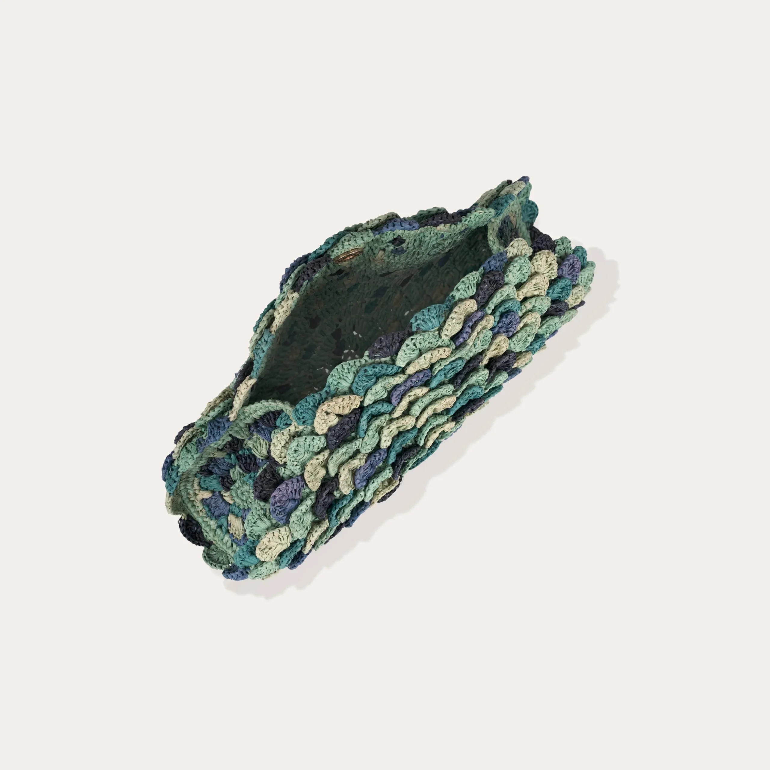 Sac pochette Sun Sirena raphia - Abysse